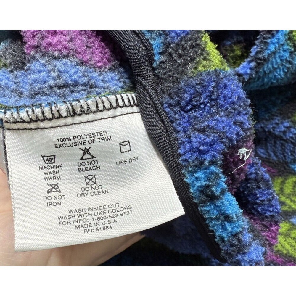 Vintage Patagonia Synchilla Snap T Fleece Pullover Leaf Pattern Sz XS USA Leaf - Picture 4 of 9